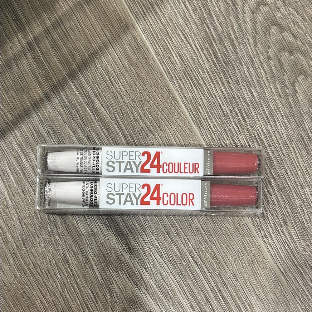 2X Maybelline Super Stay 24 Color Liquid Lipstick #100 very cranberry